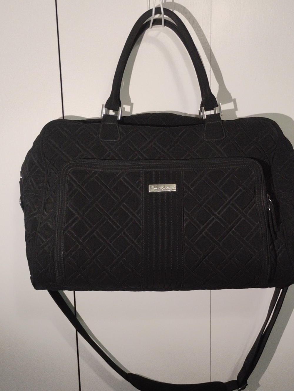 Vera Bradley Black Quilted Carryon with Shoulder Strap